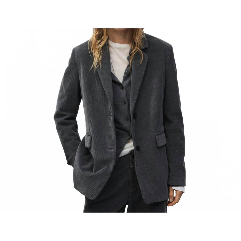 NEW CLOSED lola corduroy blazer in grey coal